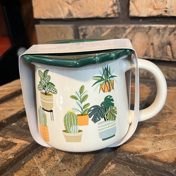Mug Set With Coaster - Plant